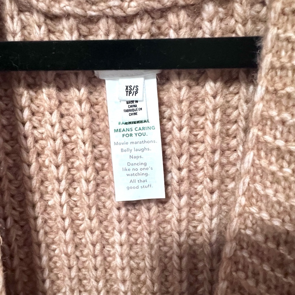 Aerie Marled Rib Sweater Cape XS/S - Picture 2 of 7